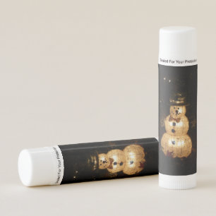Snowman Holiday Light Display Lip Balm