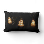 Snowman Holiday Light Display Lumbar Pillow