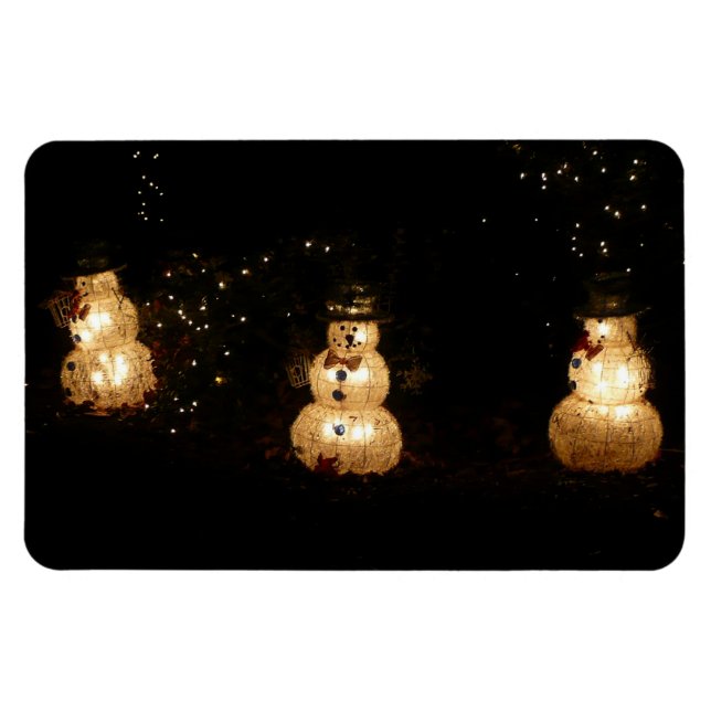 Snowman Holiday Light Display Magnet (Horizontal)