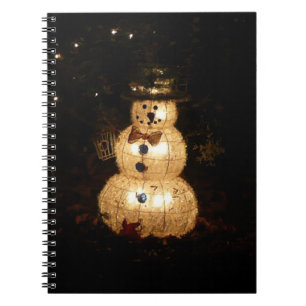 Snowman Holiday Light Display Notebook