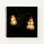 Snowman Holiday Light Display Notebook