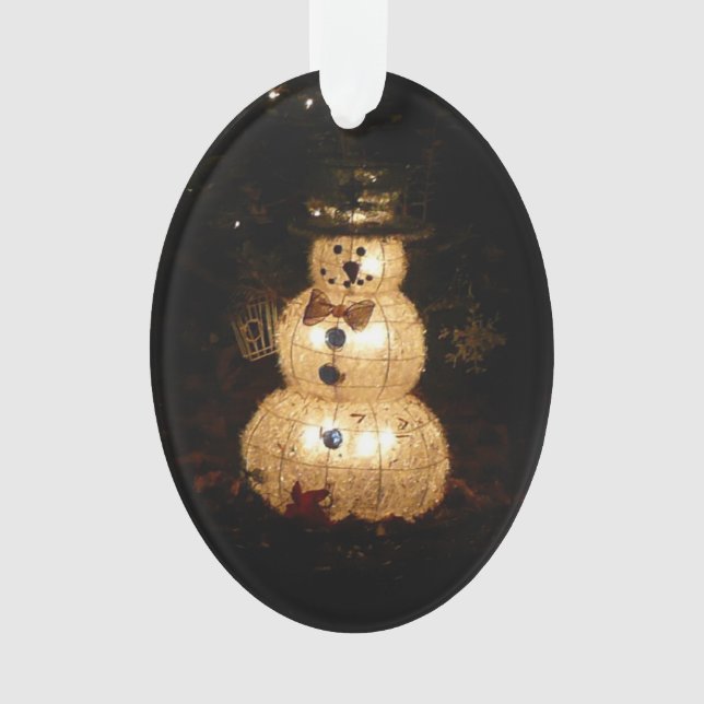 Snowman Holiday Light Display Ornament (Front)