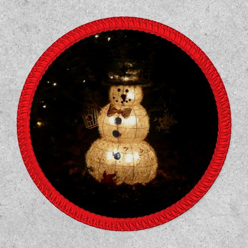 Snowman Holiday Light Display Patch