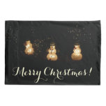 Snowman Holiday Light Display Pillow Case