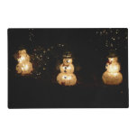 Snowman Holiday Light Display Placemat