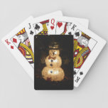 Snowman Holiday Light Display Playing Cards