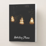 Snowman Holiday Light Display Pocket Folder