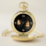 Snowman Holiday Light Display Pocket Watch