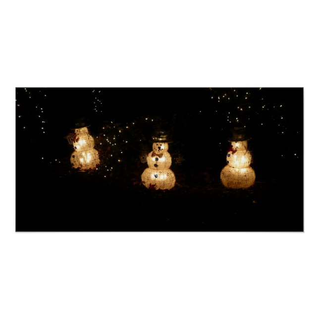 Snowman Holiday Light Display Poster (Front)