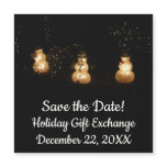 Snowman Holiday Light Display Save the Date