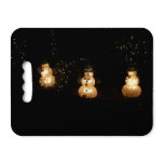 Snowman Holiday Light Display Seat Cushion