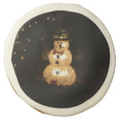 Snowman Holiday Light Display Sugar Cookie (Front)