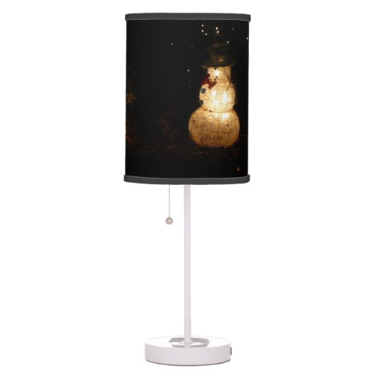 Snowman Holiday Light Display Table Lamp (Right)
