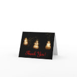 Snowman Holiday Light Display Thank You Card