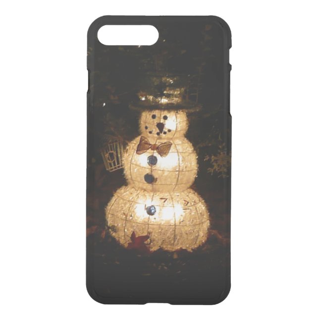 Snowman Holiday Light Display Uncommon iPhone Case (Back)