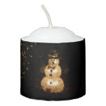 Snowman Holiday Light Display Votive Candle