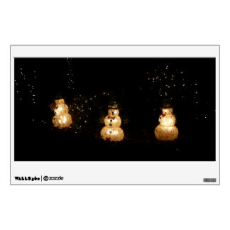 Snowman Holiday Light Display Wall Sticker