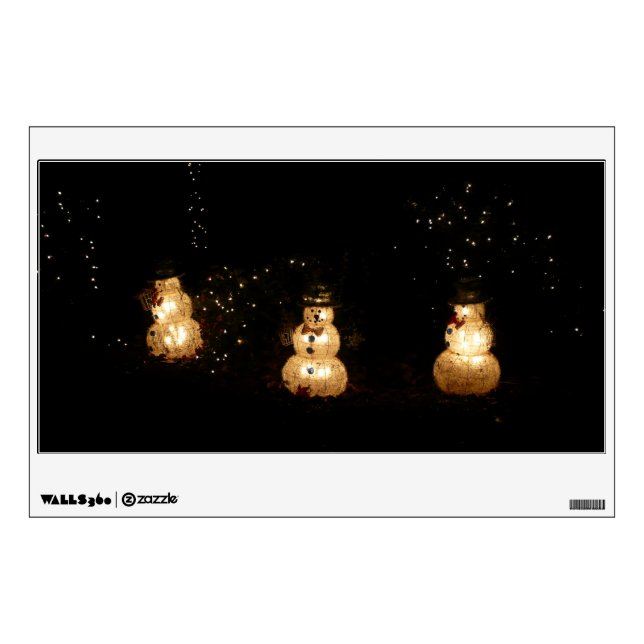 Snowman Holiday Light Display Wall Sticker (Front)