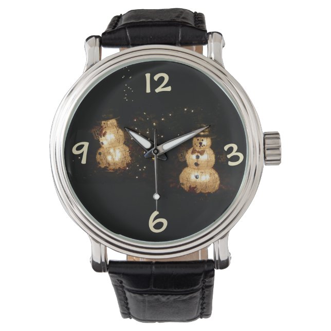 Snowman Holiday Light Display Watch (Front)