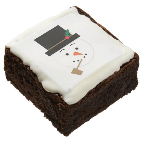Snowman Holiday Party Favor Christmas Brownie