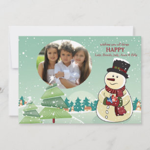 Snowman Holiday Photo Card