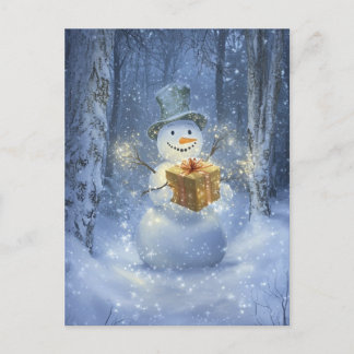 Snowman Holiday Postcard