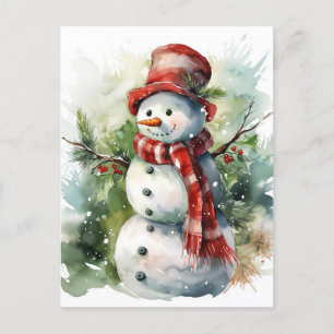 Snowman Holiday Postcard