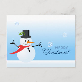 Snowman Holiday Postcard