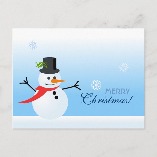 Snowman Holiday Postcard (Front)