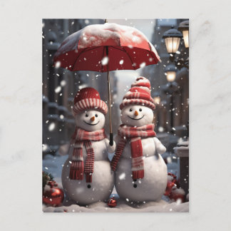 Snowman Holiday Postcard