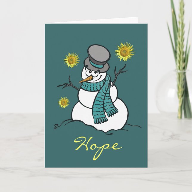 Snowman Hope Greeting Card (Front)