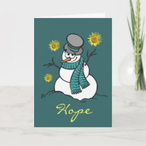 Snowman Hope Greeting Card