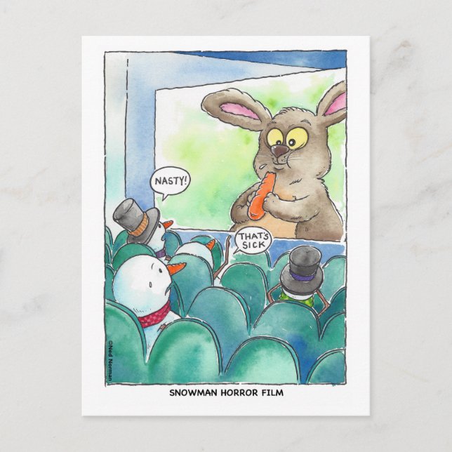 Snowman Horror Film Postcard (Front)