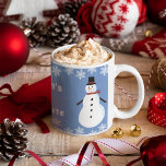 Snowman Hot Chocolate Personalized Coffee Mug<br><div class="desc">A cute snowman design</div>