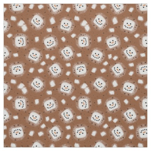 Snowman Hot Cocoa  Fabric