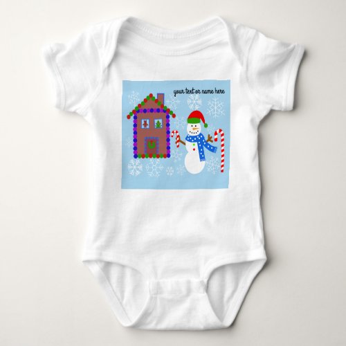 Snowman  House 1 Baby Bodysuit
