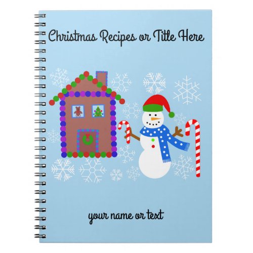 Snowman  House 1 Spiral Notebook