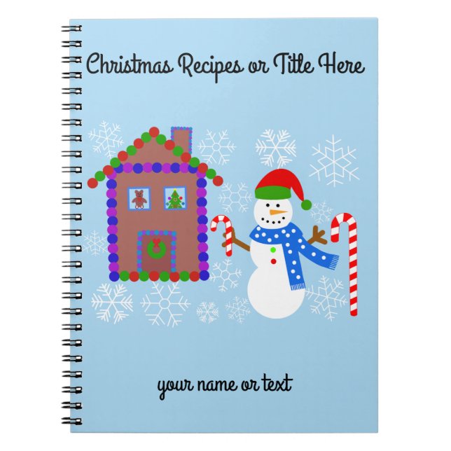 Snowman & House #1 Spiral Notebook (Front)