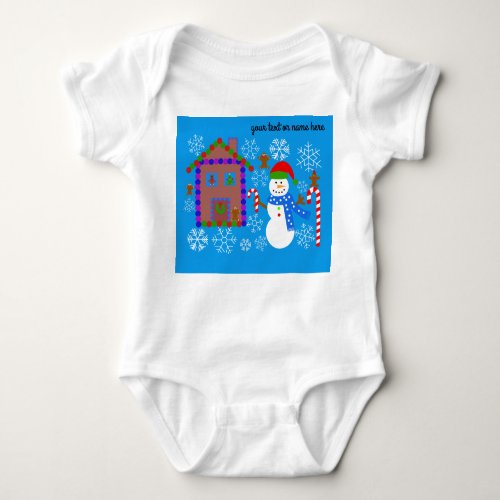 Snowman  House 2 Baby Bodysuit