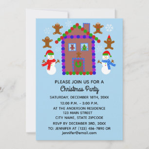 Snowman & House #3-2 Invitation Card