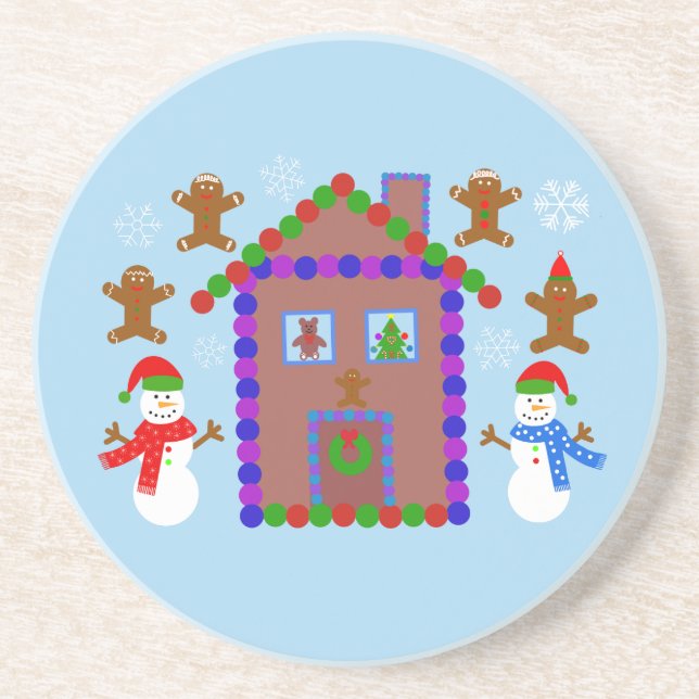 Snowman & House #3 Coaster (Front)