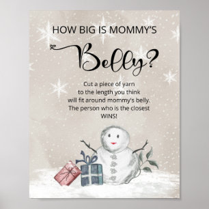 Snowman how big is mommy's belly game poster