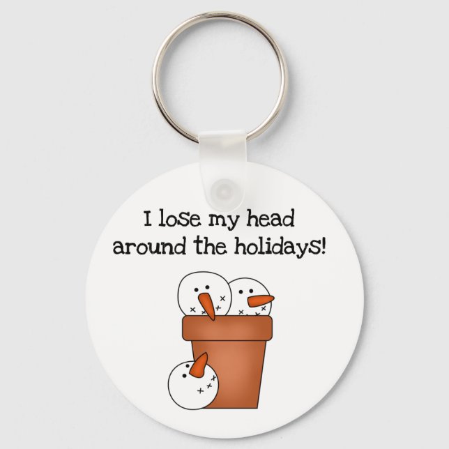 Snowman Humor T-shirts and Gifts Keychain (Front)