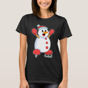 Snowman Ice skating Ice skates T-Shirt