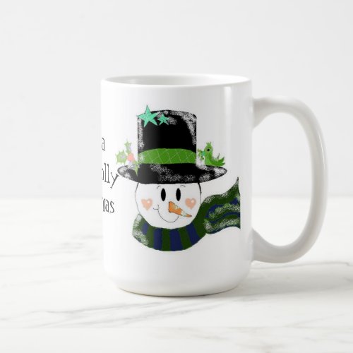 Snowman in a Tall Black Hat Coffee Mug