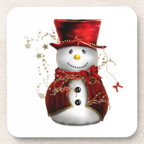 Snowman in a Top Hat Coaster