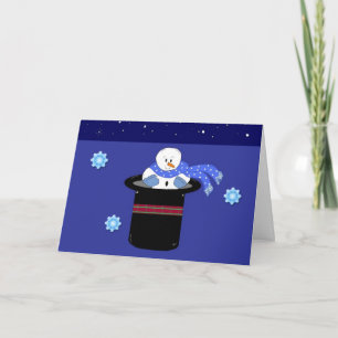 Snowman in a Top Hat Holiday Card