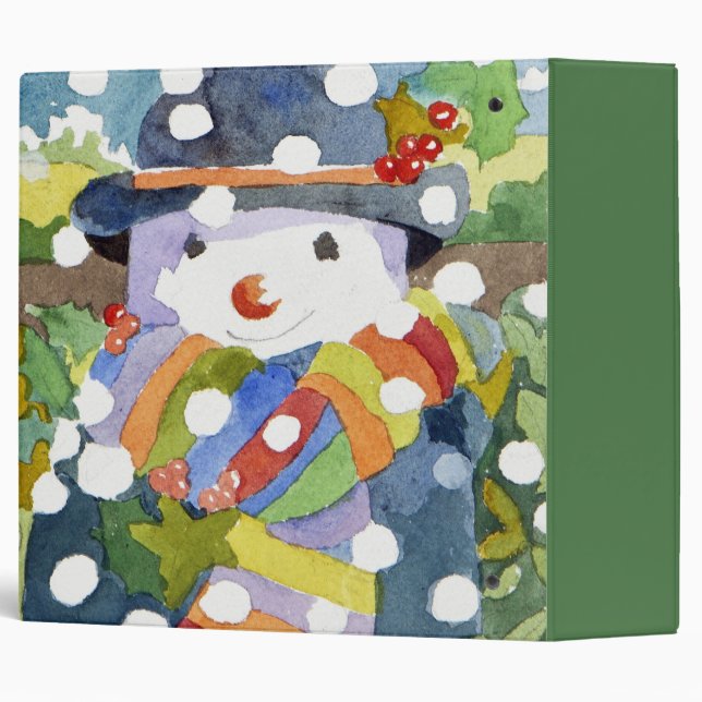 Snowman in snow 2011 binder (Back/Spine)