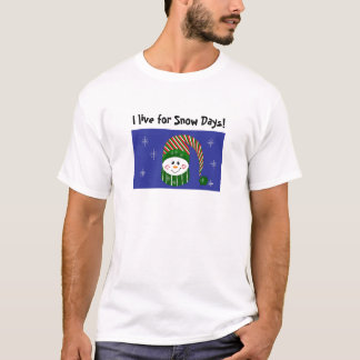 Snowman in Striped Hat T-Shirt