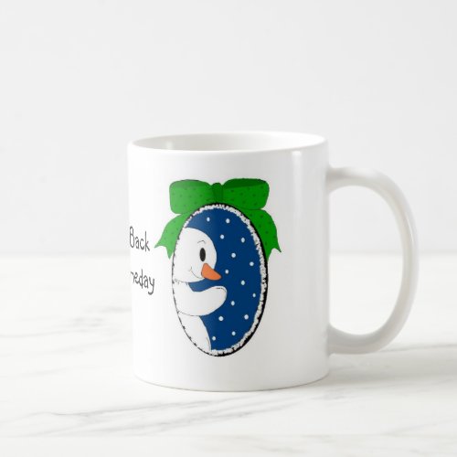 Snowman in the Window Coffee Mug